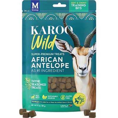 KAROO Wild Training Bites Soft & Chewy Antilopkött & Timjan 113g